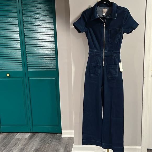 Anthropologie NWT THE COLETTE WEEKEND DENIM JUMPSUIT BY MAEVE - 0 - Picture 4 of 9
